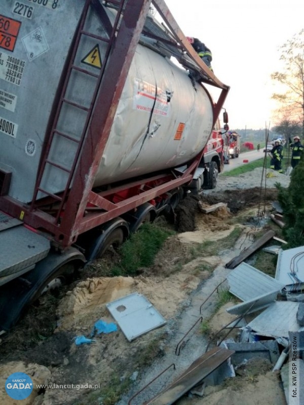 Wypadek cysterny z chemikaliami