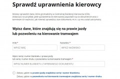Uprawienia kierowcy na stronie gov.pl