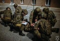 Szkolenie żołnierzy na terenie Łańcuta