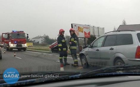 Zderzenie w Kraczkowej z udziałem trzech samochodów