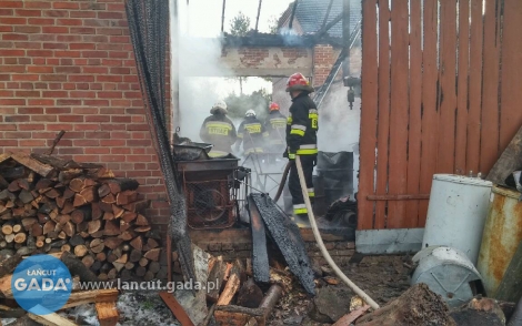 Pożar budynku gospodarczego w Markowej