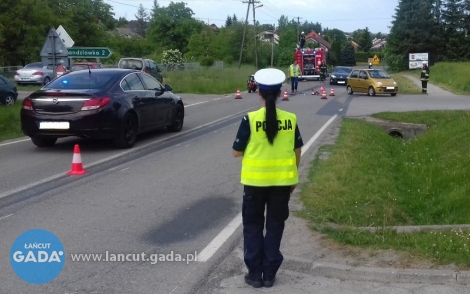 Wypadek z udziałem motocyklisty