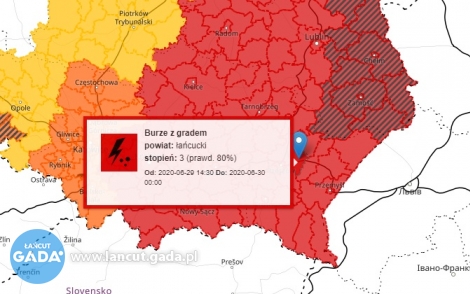 Możliwa trąba powietrzna. Najwyższy stopień zagrożenia w powiecie