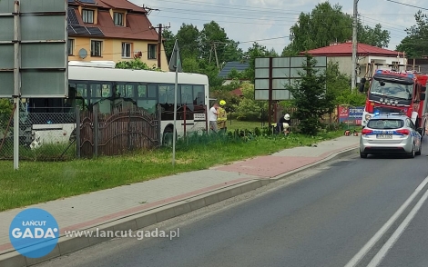 Autokar wjechał w drzewo