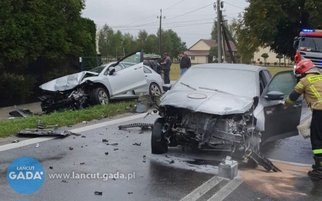 Czołowe zderzenie w Woli Dalszej