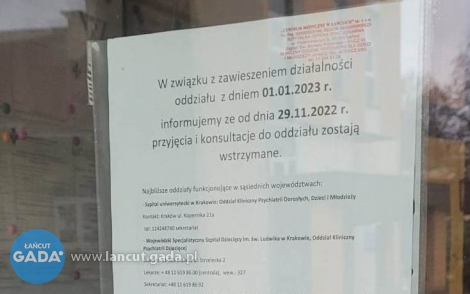 Problemy na oddziale psychiatrii