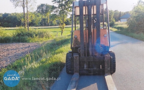 Nietrzeźwy jechał wózkiem widłowym