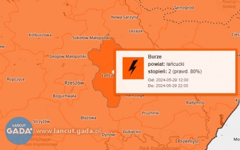 Możliwe burze z gradem