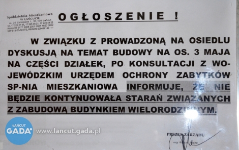 Protestujący mieszkańcy wygrali. Spółdzielnia nie wybuduje bloku