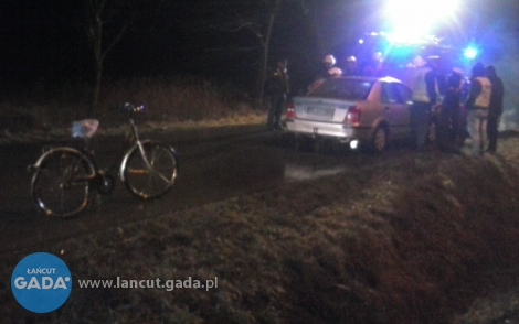 Potrącona rowerzystka trafiła do szpitala